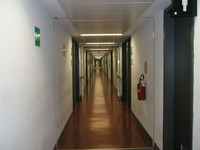 Typical corridor of the Bicocca location